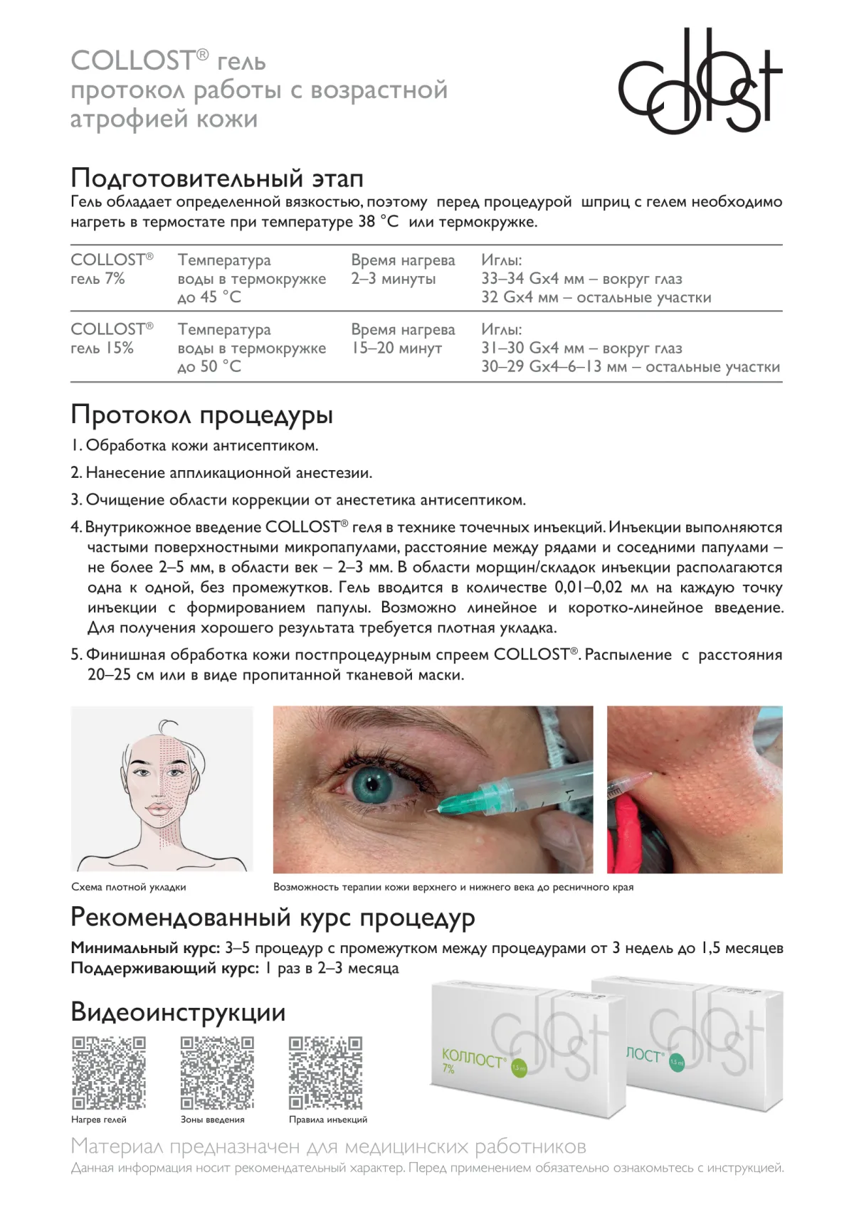 Материал коллагеновый рассасывающийся "КОЛЛОСТ"-гель 7%, 1,5 см3